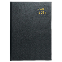 Image for Collins Black A5 Diary Day/Page 2018